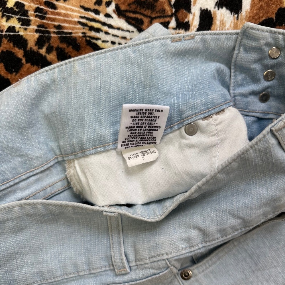 LEI Jeans Light Blue Denim Mini Skirt Y2K Low Rise Size 30 - Picture 5 of 8
